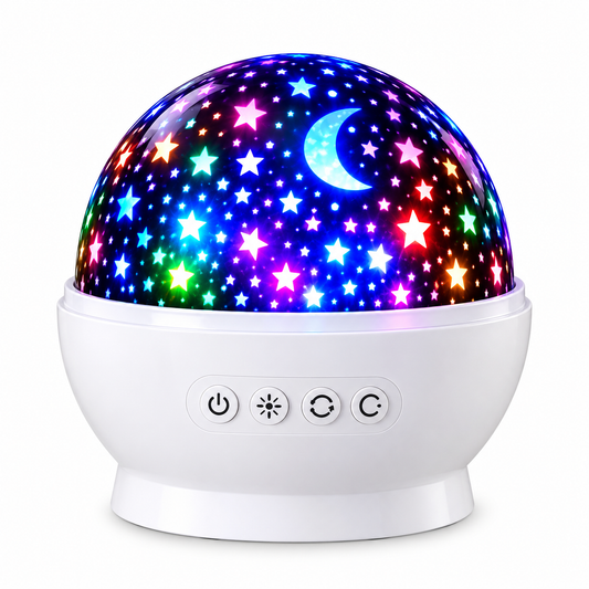 Star Lamp Projector – 360° Rotating Starry Night Light