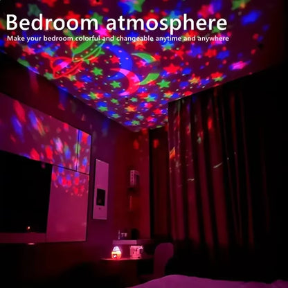 Star Lamp Projector – 360° Rotating Starry Night Light